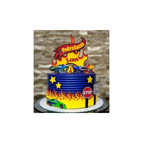 Topo de Bolo Hot Wheels para imprimir 10