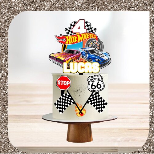 Topo de Bolo Hot Wheels para imprimir 23