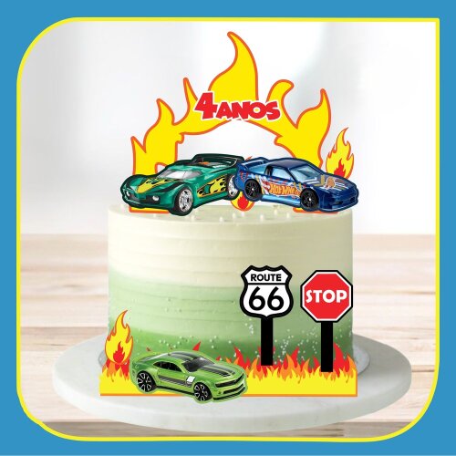 Topo de Bolo Hot Wheels para imprimir 24