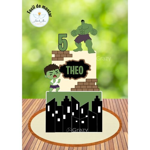 Topo de Bolo Hulk para imprimir 09