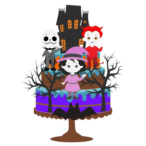 Arquivo de Corte Topo de Bolo Halloween 121