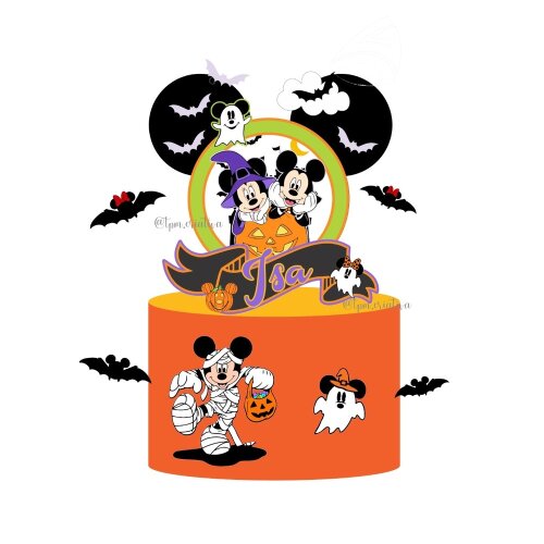 Arquivo de Corte Topo de Bolo Halloween 51