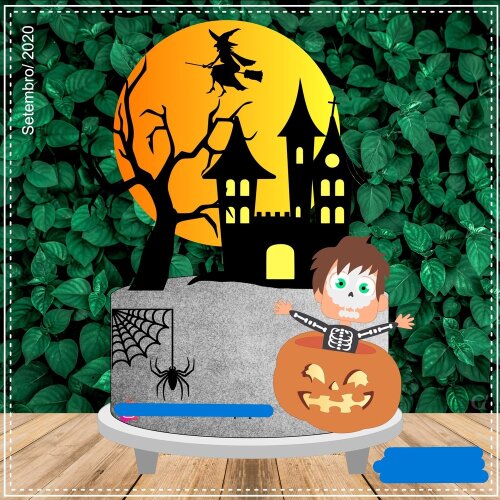 Arquivo de Corte Topo de Bolo Halloween 52