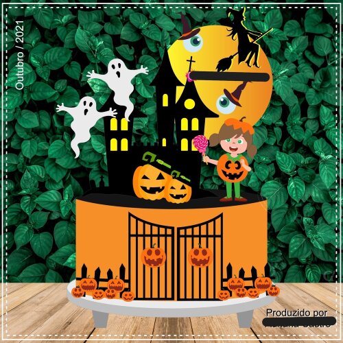 Arquivo de Corte Topo de Bolo Halloween 64