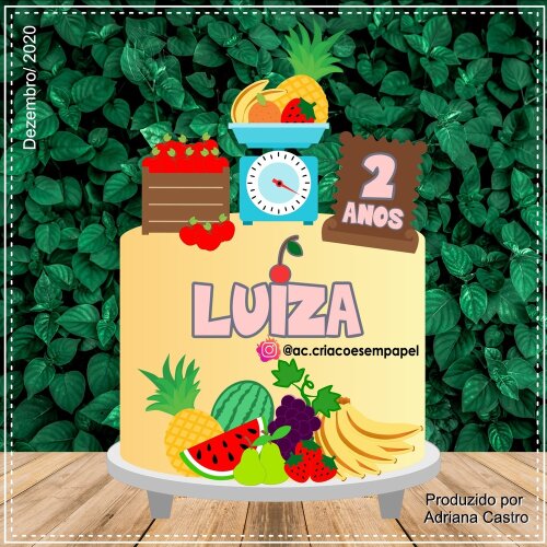 Topo de Bolo Frutas   Pomar 41