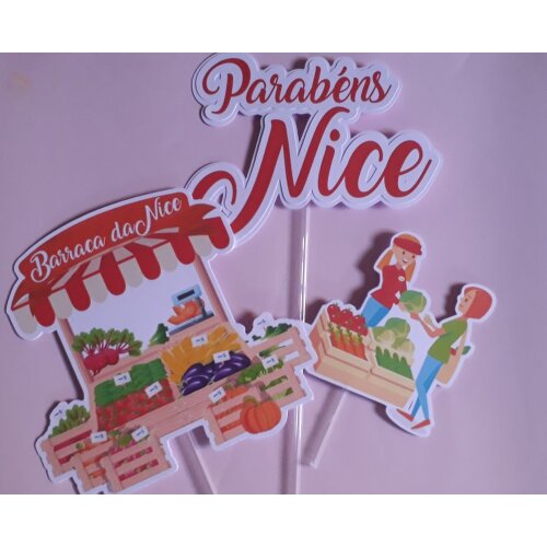 Topo de Bolo Frutas   Pomar 45