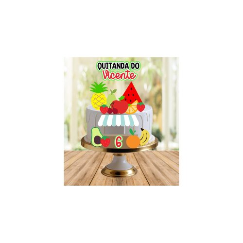 Topo de Bolo Frutas   Pomar 53
