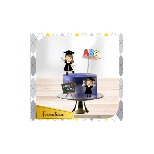 Topo de Bolo Formatura - ABC 90