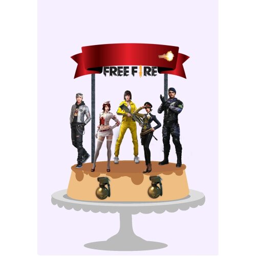 Topo de Bolo Free Fire 01