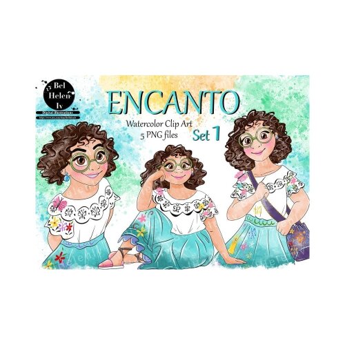 Kit Digital Encanto PNG  Mirabel Clipart Aquarela  Elementos Encanto  Arquivos Digitais PNG