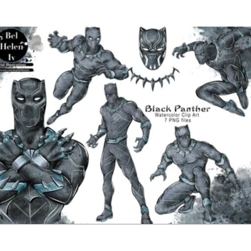 Kit Digital Pantera Negra PNG  Black Panther Clipart  Wakanda  Arquivos Digitais