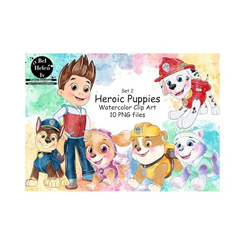 Kit Digital Patrulha Canina PNG  Paw Patrol Clipart  Ryder Marshall Chase Skye Rubble Everest  Arquivos Digitais