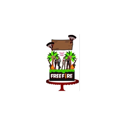 Topo de Bolo Free Fire 15