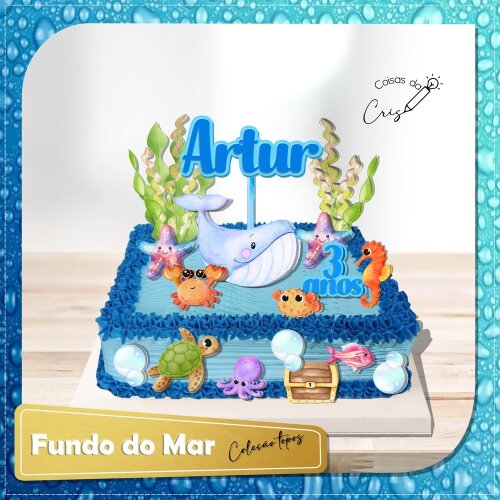 Topo de Bolo Fundo do Mar 01