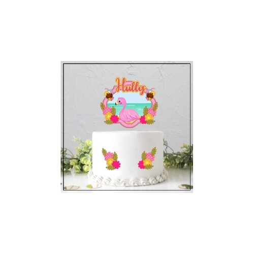 Topo de Bolo Flamingo 13