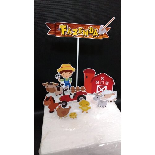 Topo de Bolo Fazendinha 79