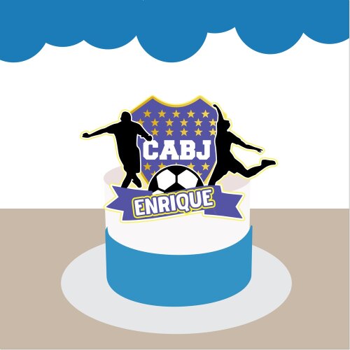 Topo de Bolo 01 - Boca Junior a