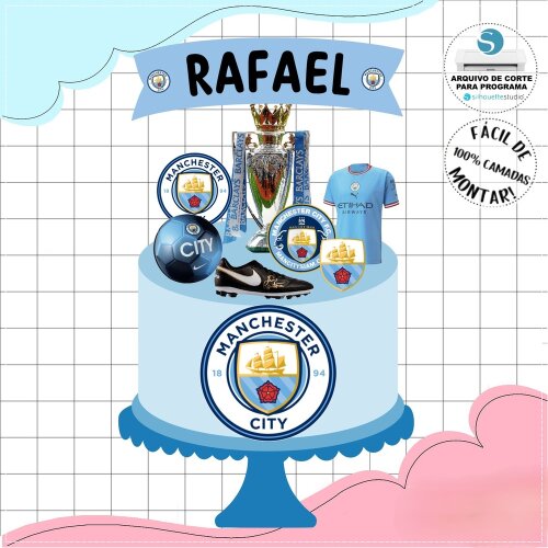 Topo de Bolo 01 - Manchester City a