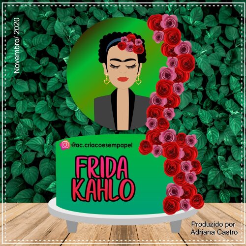 Topo de Bolo Frida Kahlo 07