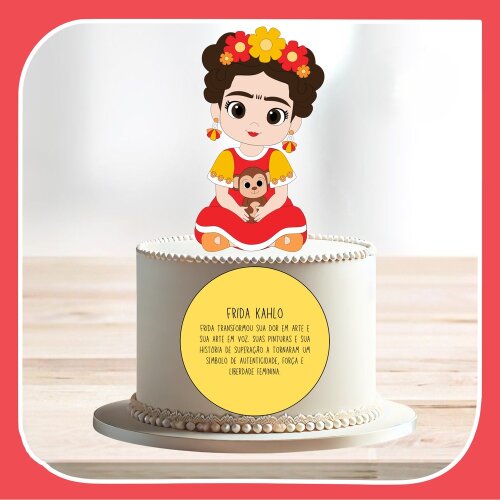Topo de Bolo Frida Kahlo 13