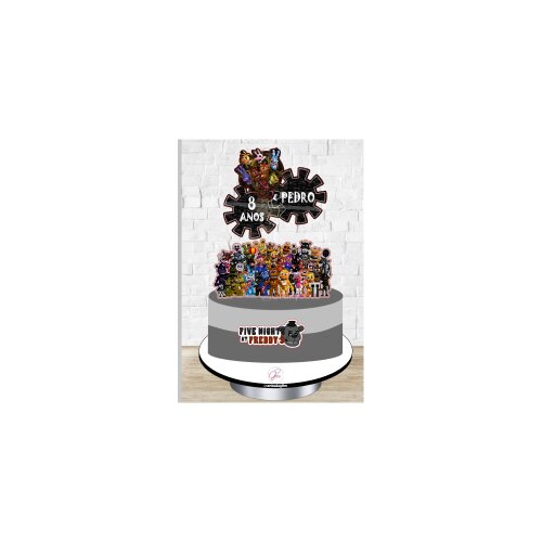 Topo de Bolo 02 - Five Night at Freddys a