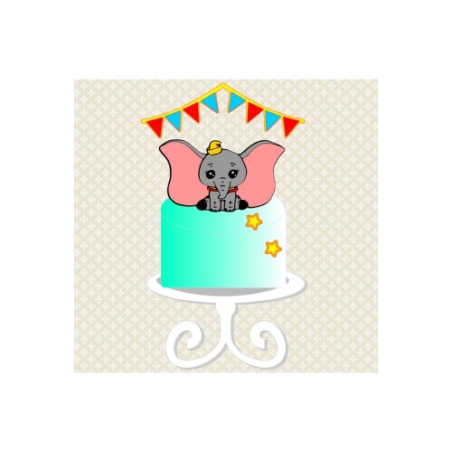 Topo de bolo Dumbo 03