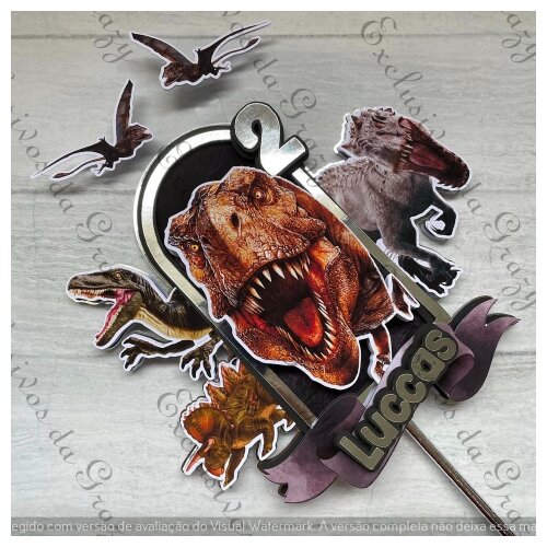 Topo de bolo Dinossauro 85