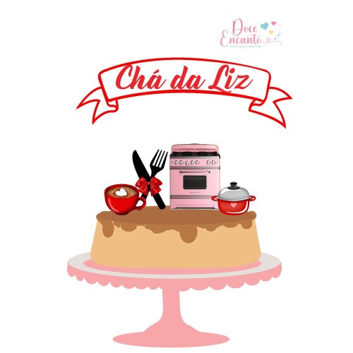 Topo de Bolo Chá de Cozinha 12