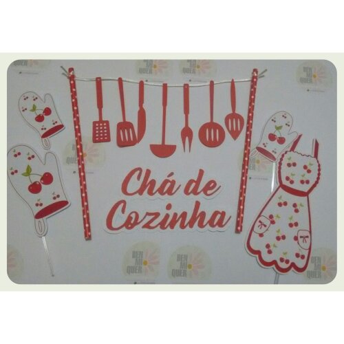 Topo de Bolo Chá de Cozinha 16