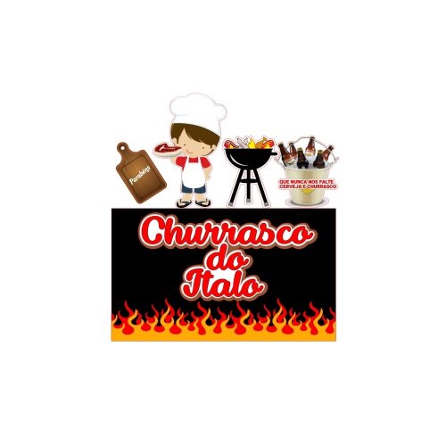 Topo de Bolo Churrasco 05