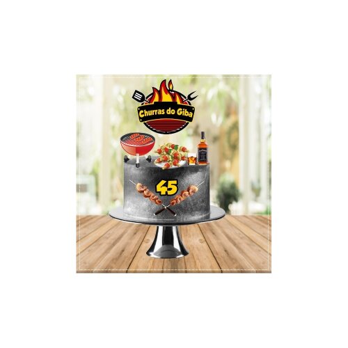 Topo de Bolo Churrasco 17