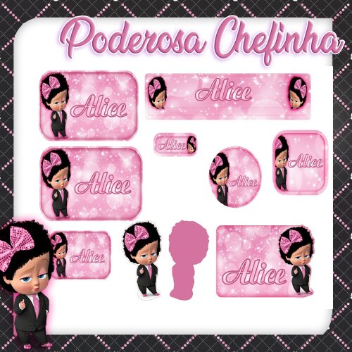Kit Digital Etiqueta escolar para imprimir  Poderosa Chefinha 2
