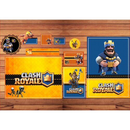 Kit Digital Etiqueta escolar para imprimir Clash Royale V2 EE