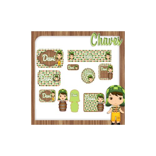 Kit Digital Etiqueta escolar para imprimir  Chaves