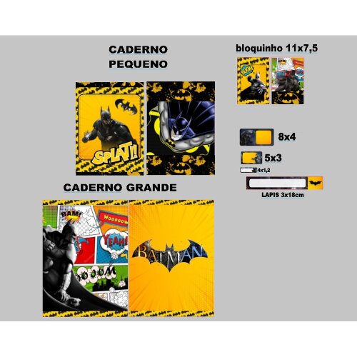 Kit Digital Etiqueta escolar para imprimir Batman V3 EE