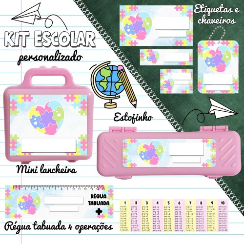 Etiqueta escolar para imprimir Autismo EE V3