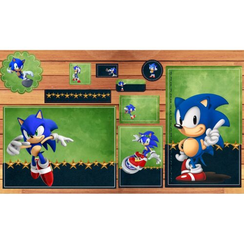 Kit Digital Etiqueta escolar para imprimir Sonic V8 EE