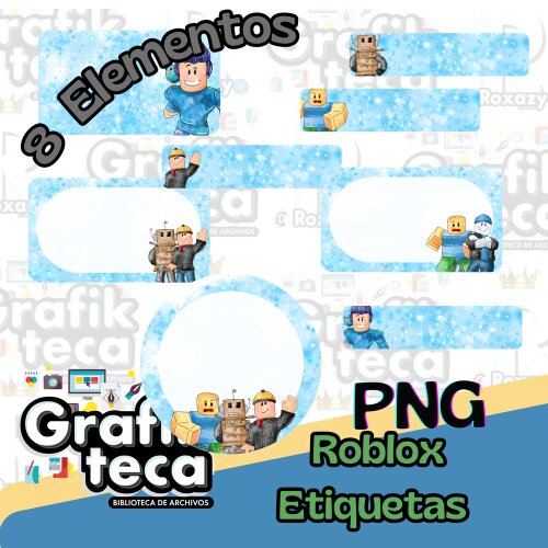 Kit Digital Etique Escolar Roblox