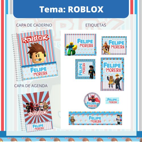 Kit Digital Etiqueta escolar para imprimir Roblox V2 EE
