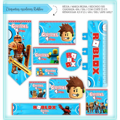 Kit Digital Etiqueta escolar para imprimir Roblox V5 EE