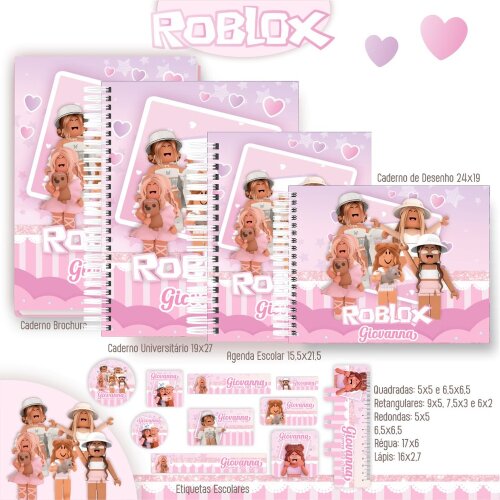 Kit Digital Etiqueta escolar para imprimir Roblox V9 EE