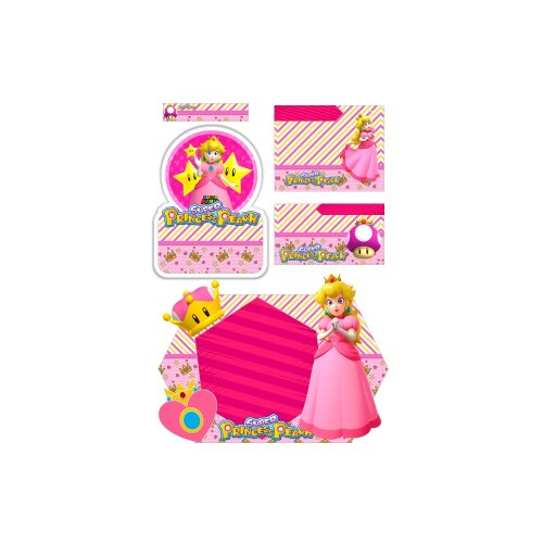 Arquivo Etiqueta Escolar Princesa Peach formato ppt