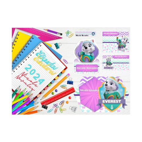 Arquivo Etiqueta Escolar Patrulla Canina formato ppt