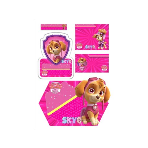 Arquivo Etiqueta Escolar Patrulla Canina Skye formato ppt