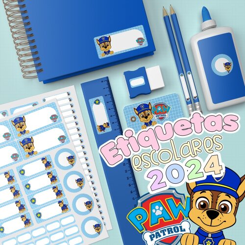 Kit Digital Etiqueta escolar para imprimir Patrulha Canina V19 EE