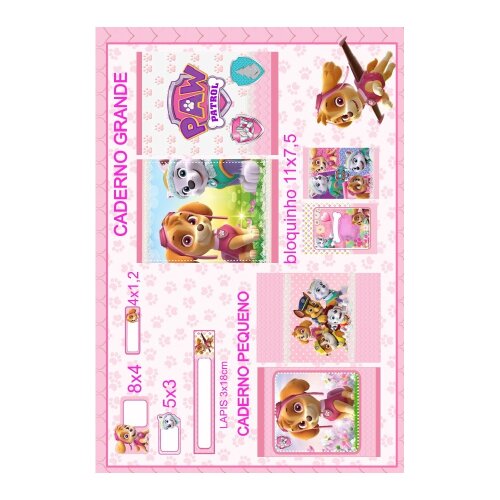 Kit Digital Etiqueta escolar para imprimir Patrulha Canina V24 EE