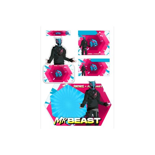 Arquivo Etiqueta Escolar Mr. Beast V2 formato ppt