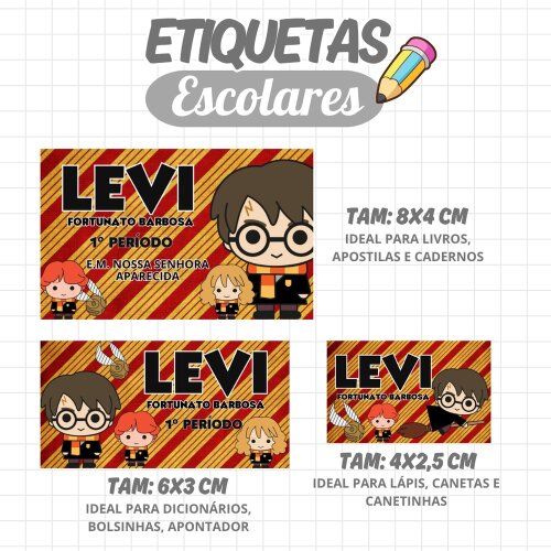 Kit Digital Etiqueta escolar para imprimir  Harry Potter V5 EE