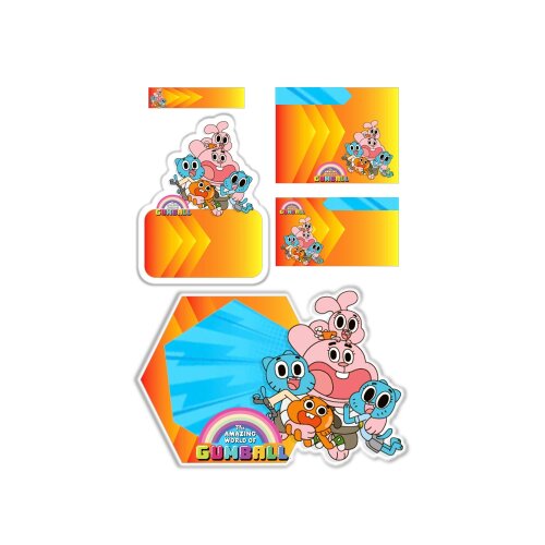 Arquivo Etiqueta Escolar Gumball formato ppt
