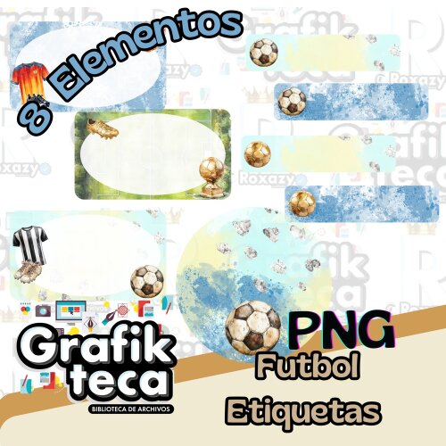 Kit Digital Etique Escolar Futebol
